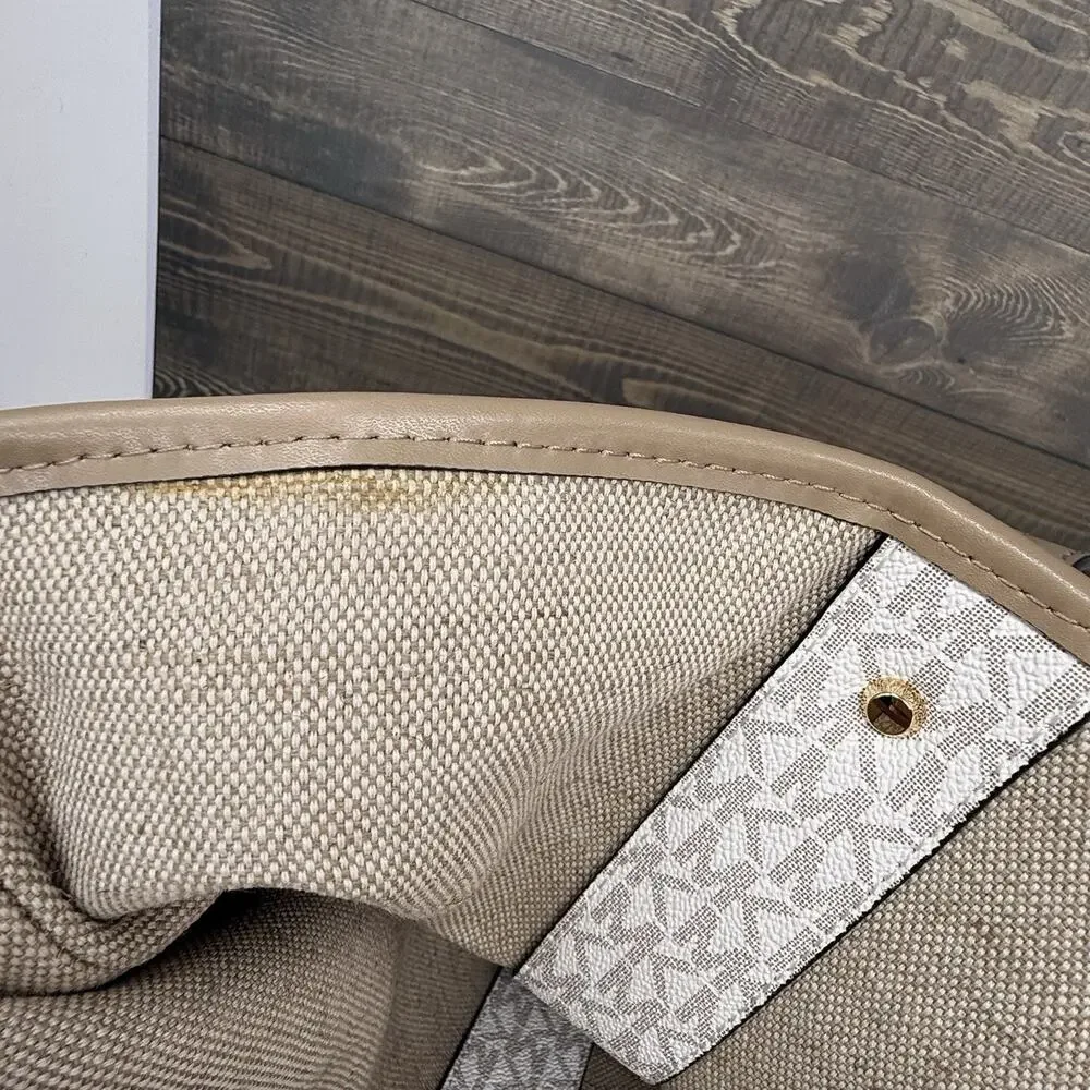 Michael Kors EVA Large Tote Purse Cantaloupe Multi with Pouch New - Picture 8 of 11